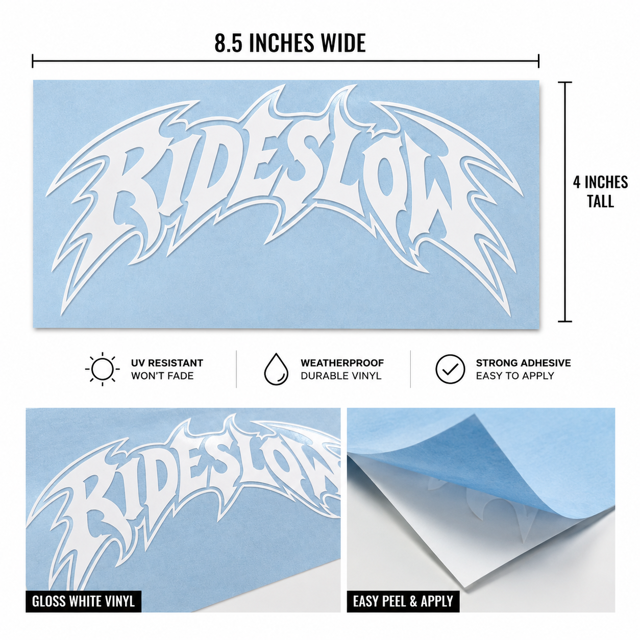 Ride Slow Scythe Decal - Die-Cut Vinyl Car Sticker