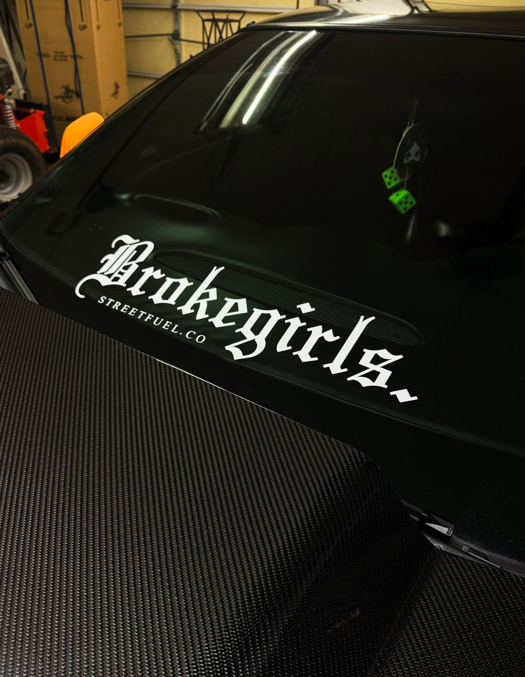 Brokegirls V1 banner gloss white vinyl