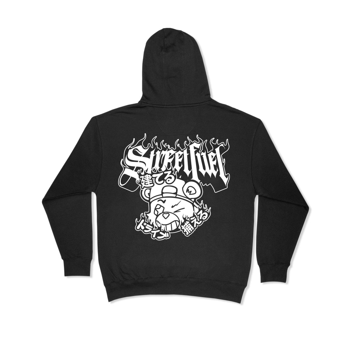 Streetfuel Motto Build Drive Capture black hoodie back print - car culture hoodie