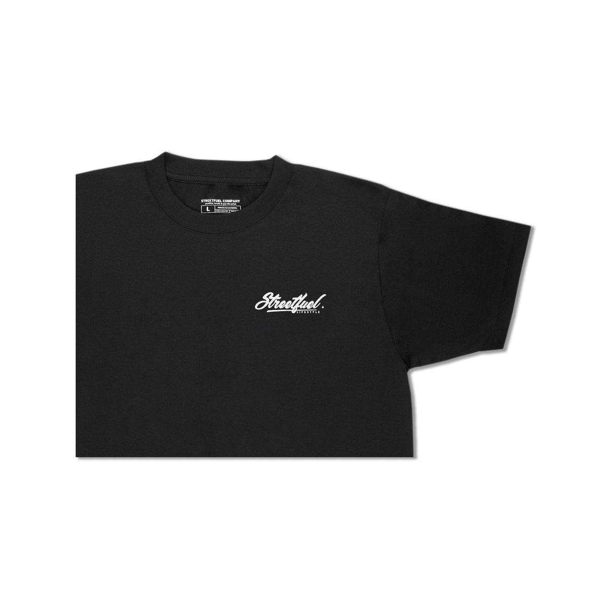 Streetfuel Legends collectors t-shirt front pocket logo close-up