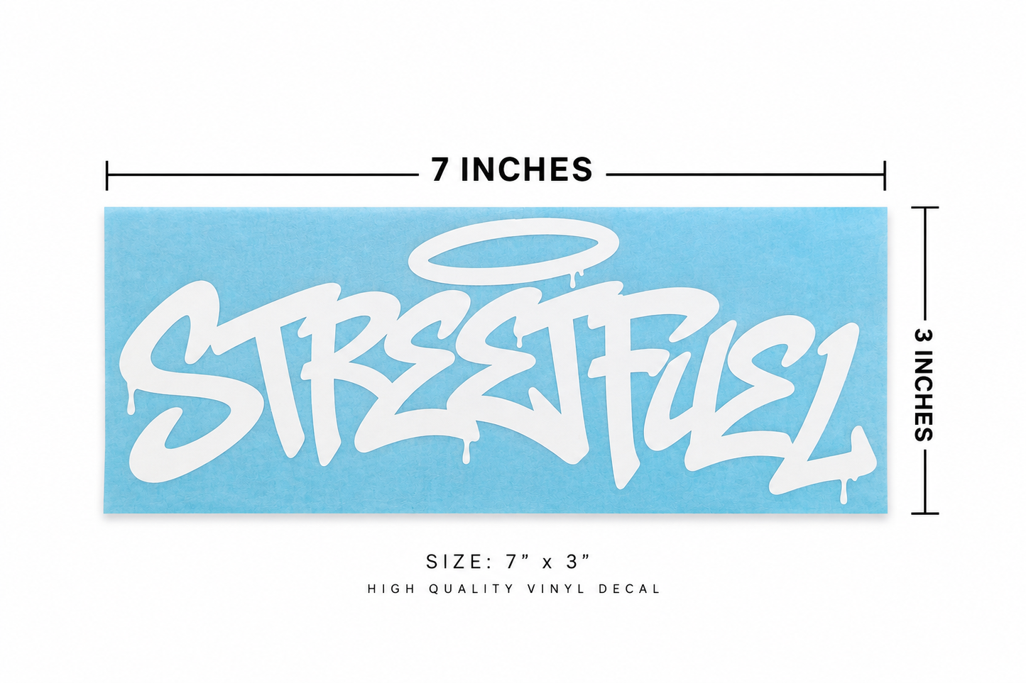 Streetfuel Street Tag 7 x 3 inch outdoor vinyl decal for glass, paint, and bumpers