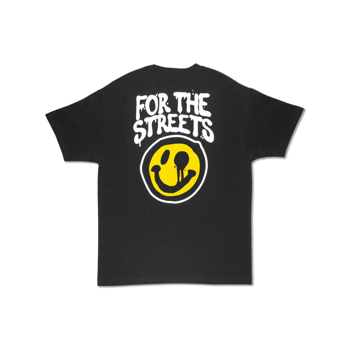 For The Streets black t-shirt back print - Streetfuel