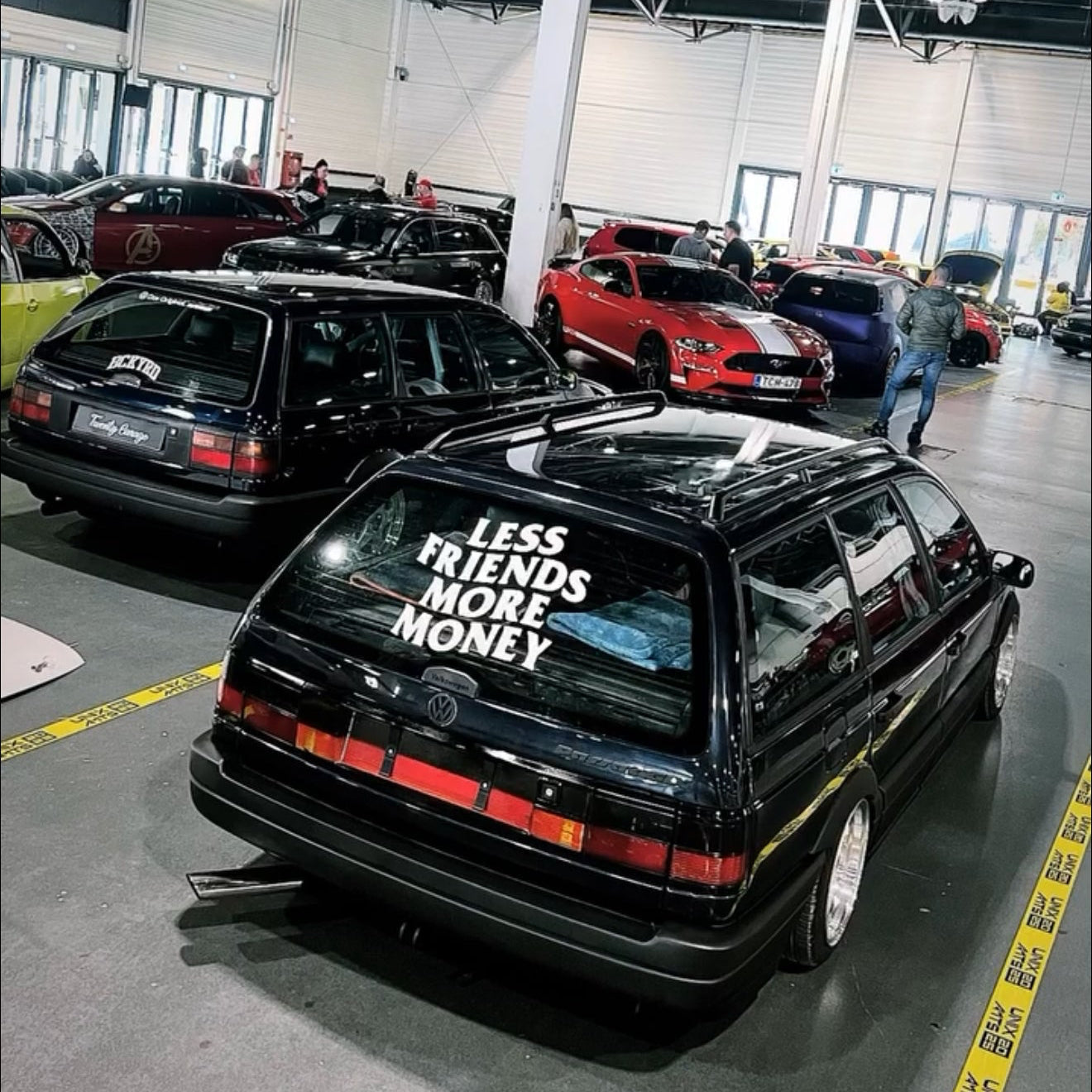 LESS FRIENDS MORE MONEY DECALS