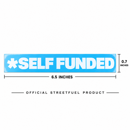 Self Funded V2 gloss white vinyl car decal