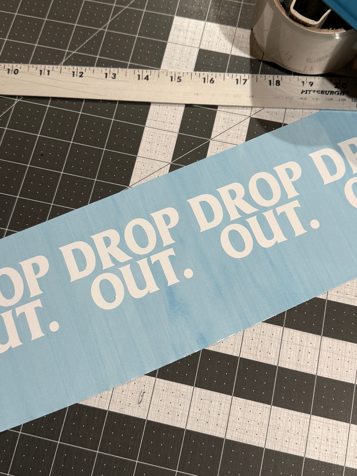 Drop Out die-cut vinyl sticker — UV-resistant windshield and toolbox decal, Streetfuel Company