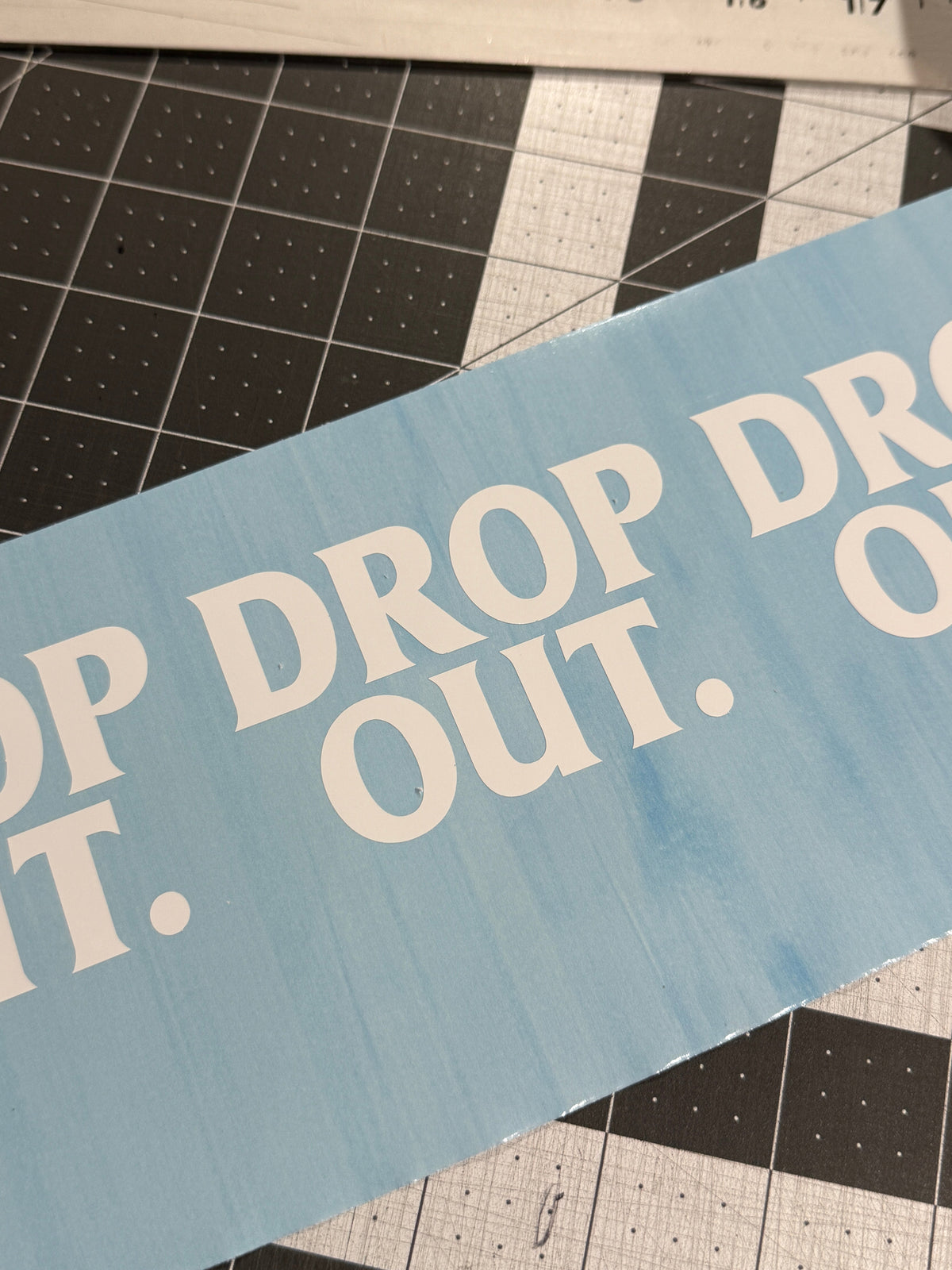Drop Out vinyl decal — 3.5 x 2.5 inch weatherproof car culture sticker by Streetfuel Company