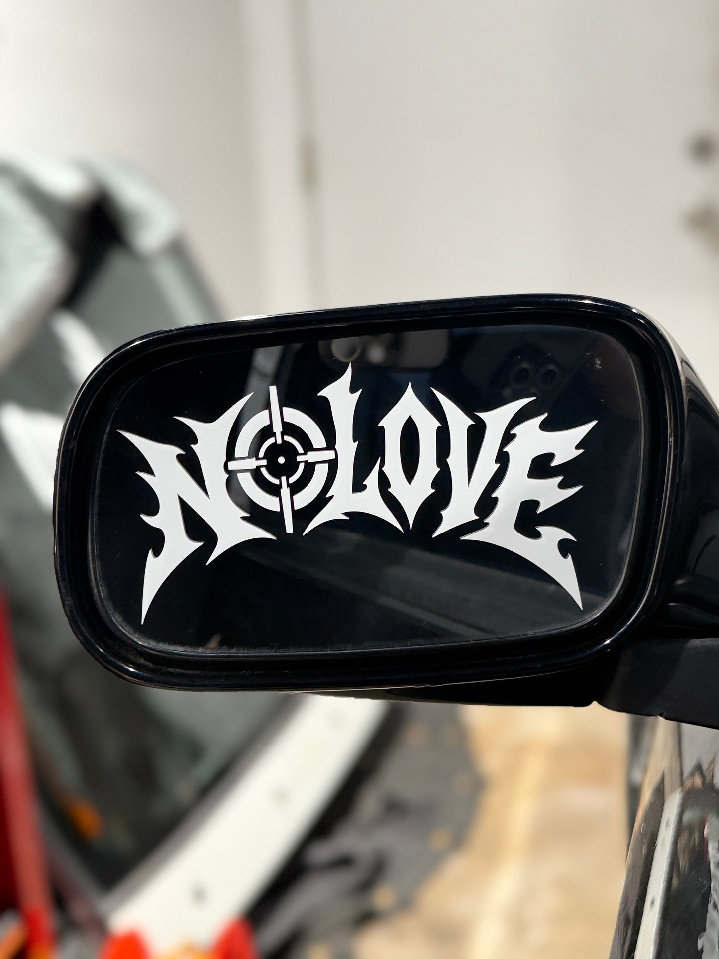 No Love vinyl car decal in gloss white by Streetfuel