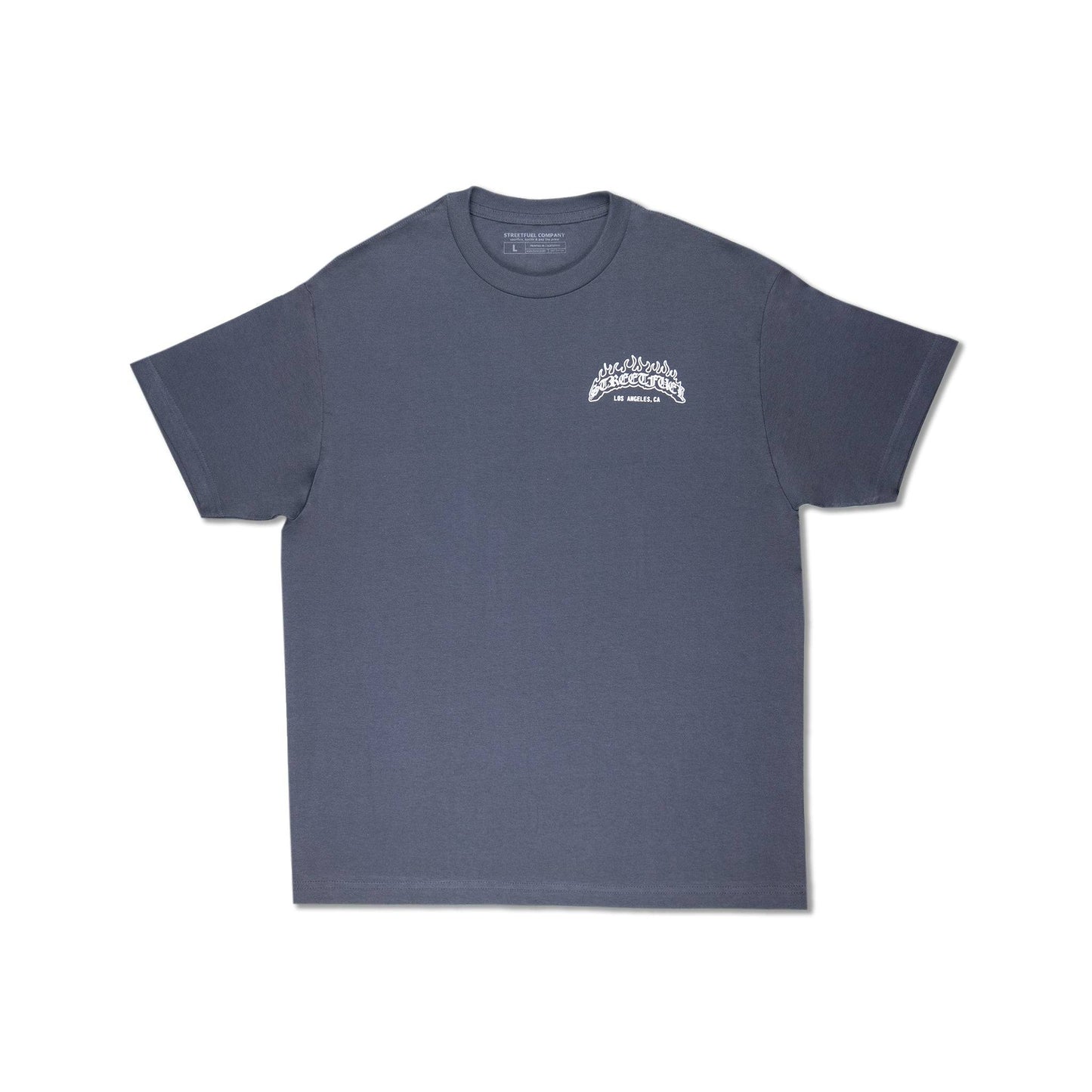 Charcoal tee with small Streetfuel logo on front