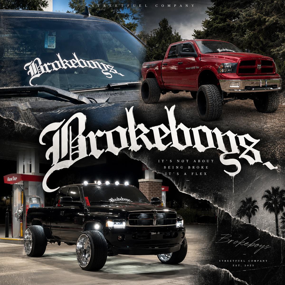 Brokeboys V3 Banner - Rear Window Vinyl Car Banner