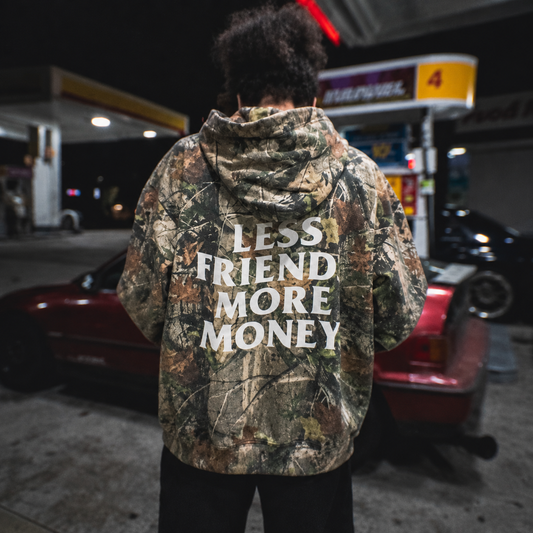 Less Friends More Money Camo Hoodie - Limited Heavyweight Hoodie