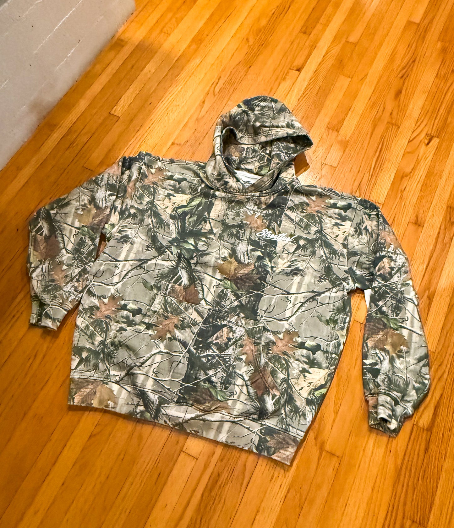 LESS FRIENDS MORE MONEY PREMIUM CAMO 14oz HOODIE