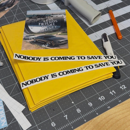 NOBODY IS COMING TO SAVE YOU DECALS