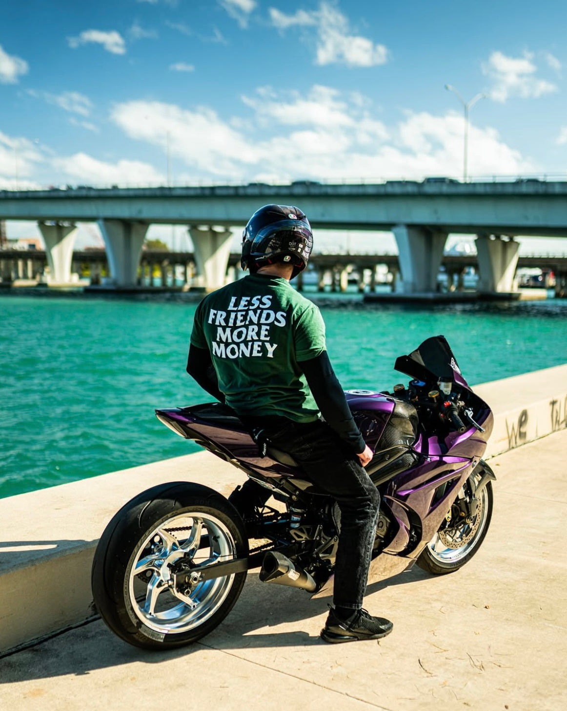 Less Friends More Money Forest Green Shirt