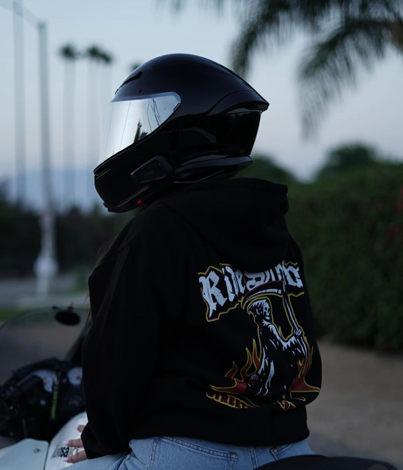 Ride Slow Hoodie Girl Biker 