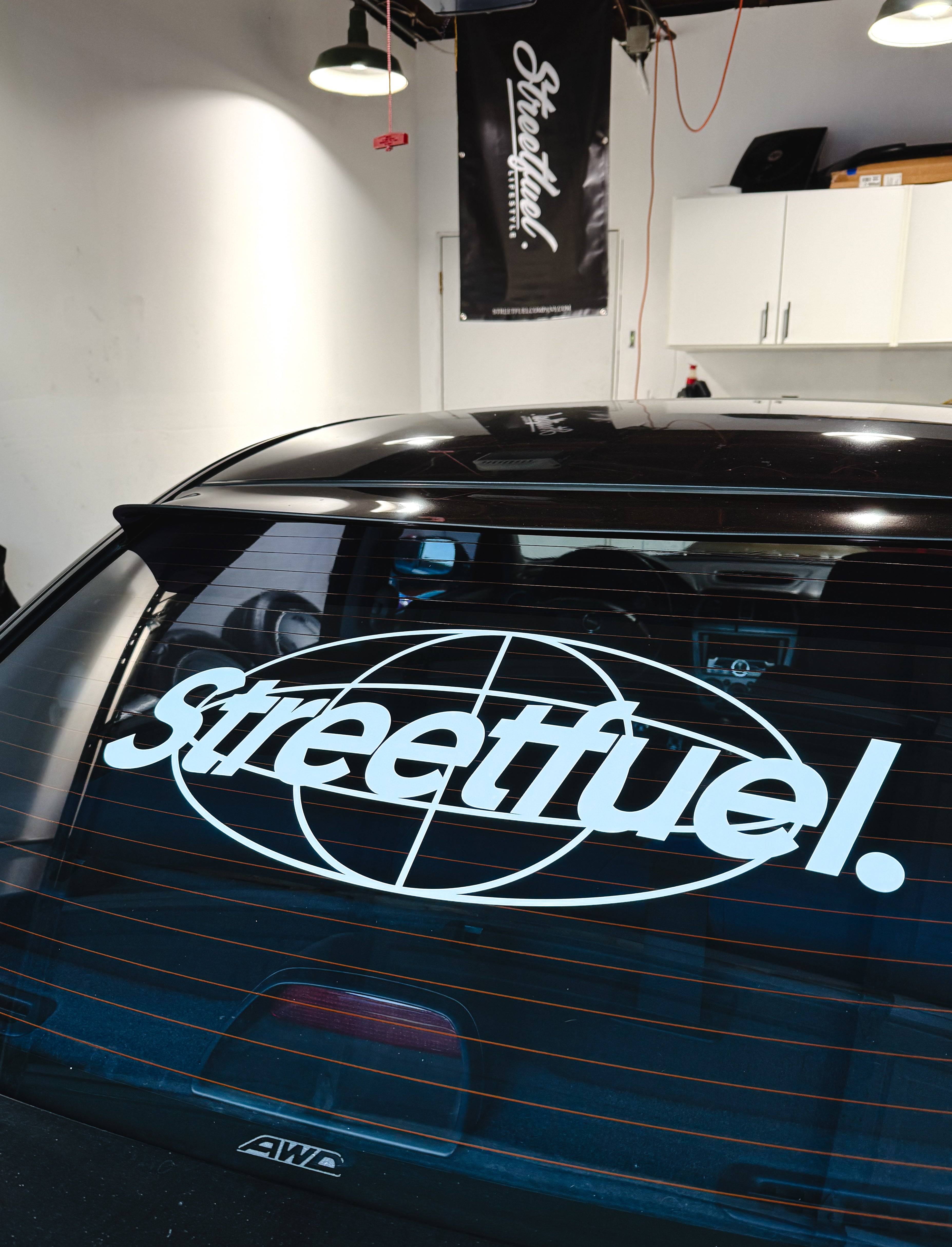 Window Rear Glass Banner Streetfuel Worldwide Rear Window Banner | Car Decals